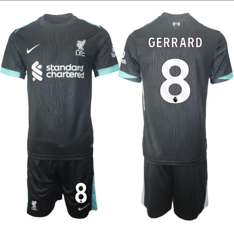 Men 2024-2025 Club Liverpool away Black #8 Soccer Jersey->indianapolis colts->NFL Jersey